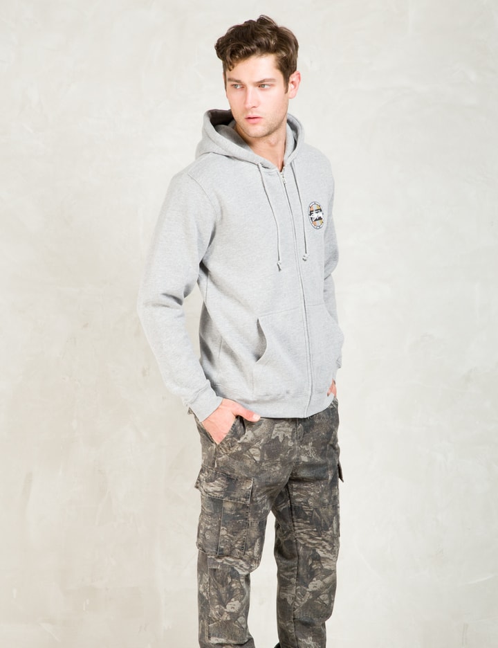 Stüssy Grey Metallic Dot Zip Hoodie