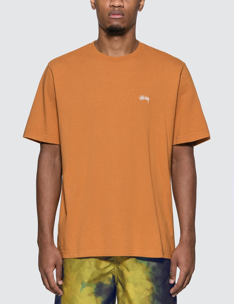 stussy orange t shirt