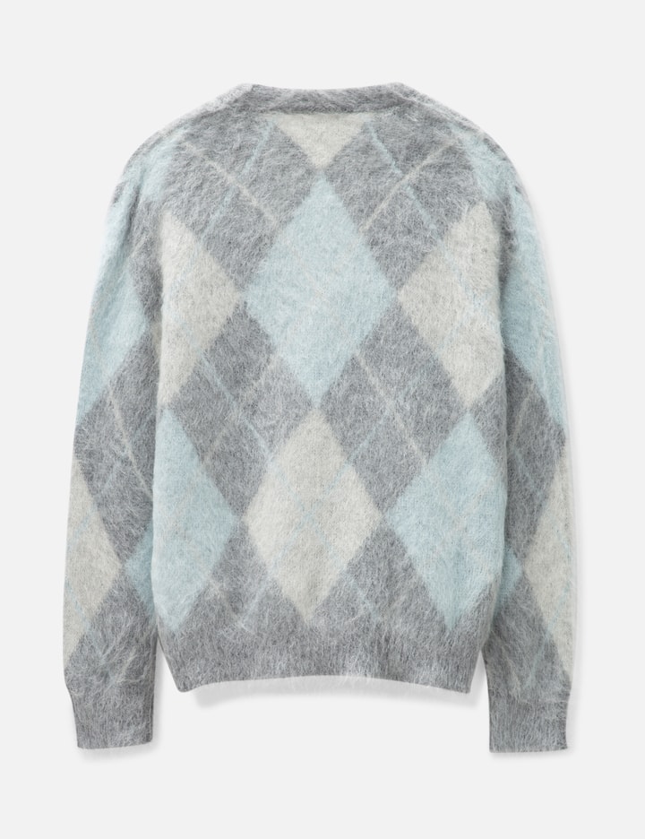 Brushed Argyle Crewneck Sweater