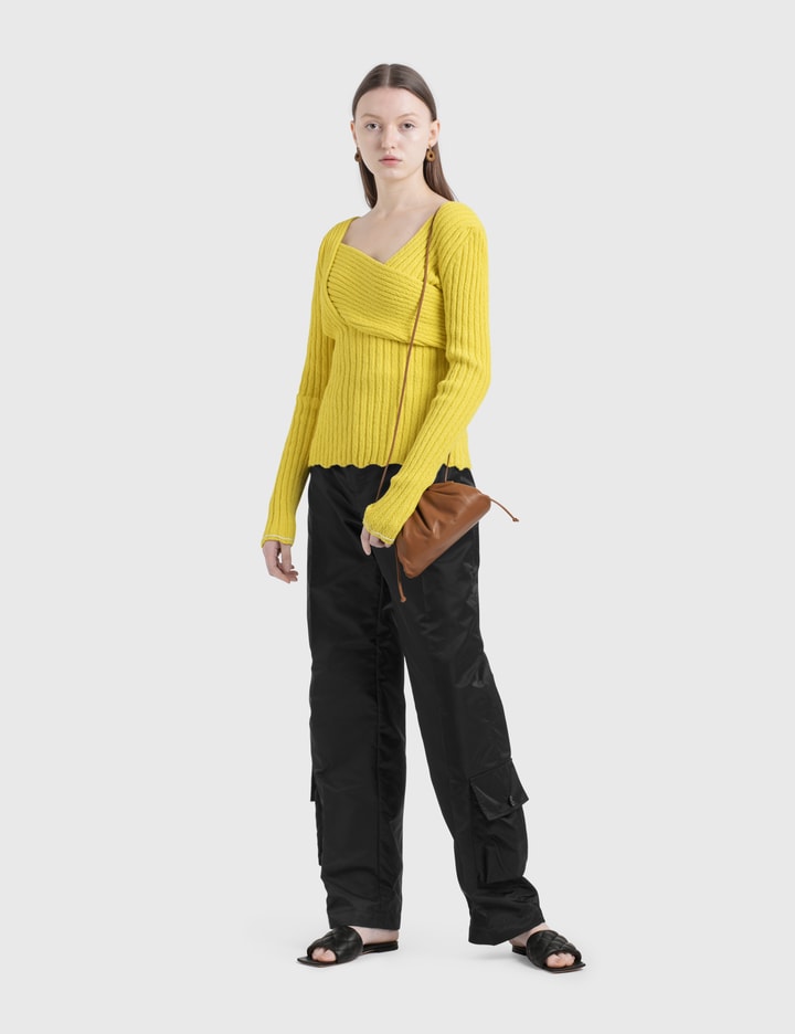 Bottega Veneta Small Brick Cassette - Yellow - Woman - Alpaca Wool, Wool & Polyamide