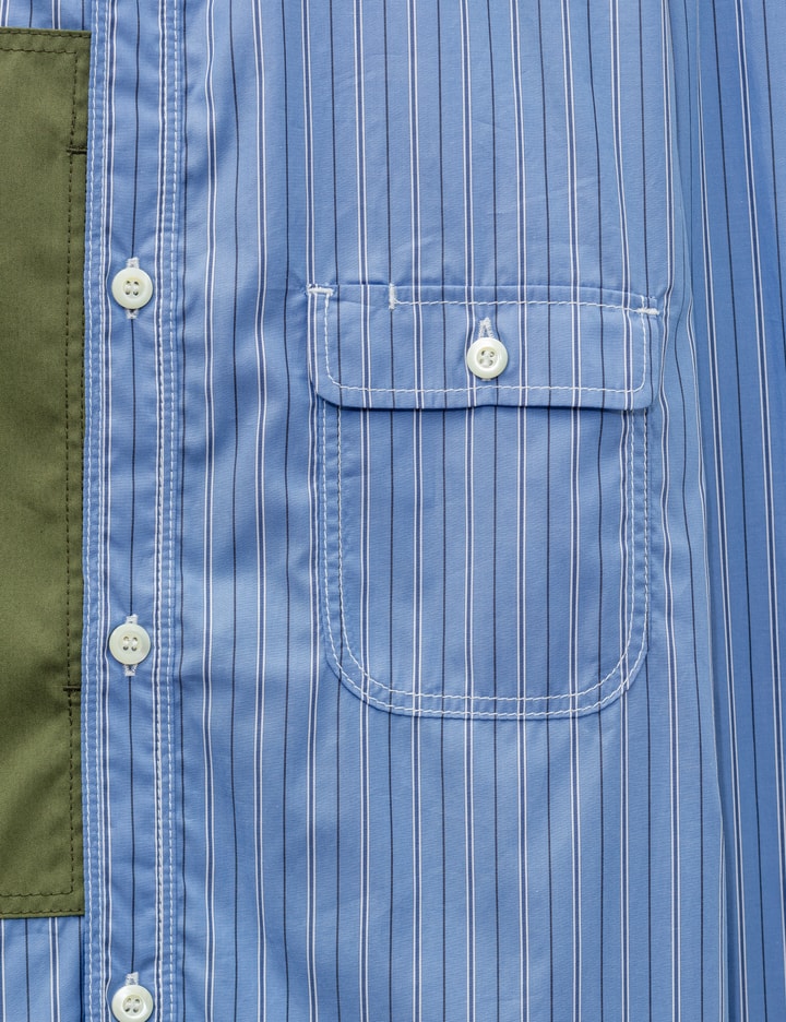 Junya Watanabe Man Striped Patch Detail Shirt
