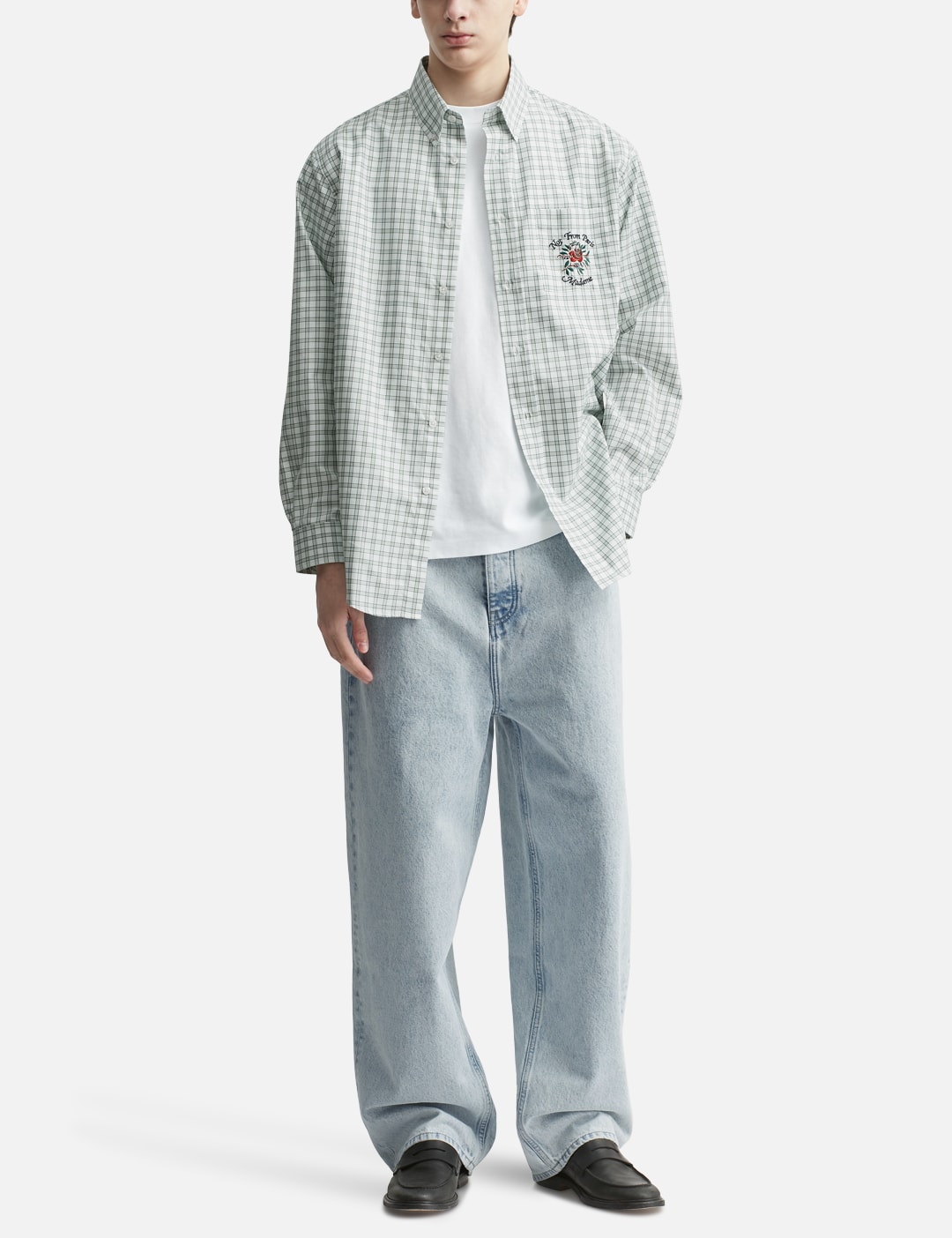 Chemise Carreaux Slogan Rose view 15