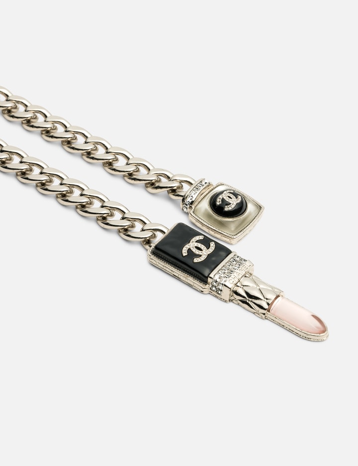 Chanel Lipstick Long Necklace With CC Logo