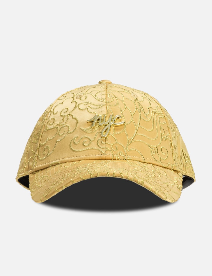 New Era Nyc Metal Badge Year Of Dragon 9forty Cap In Gold