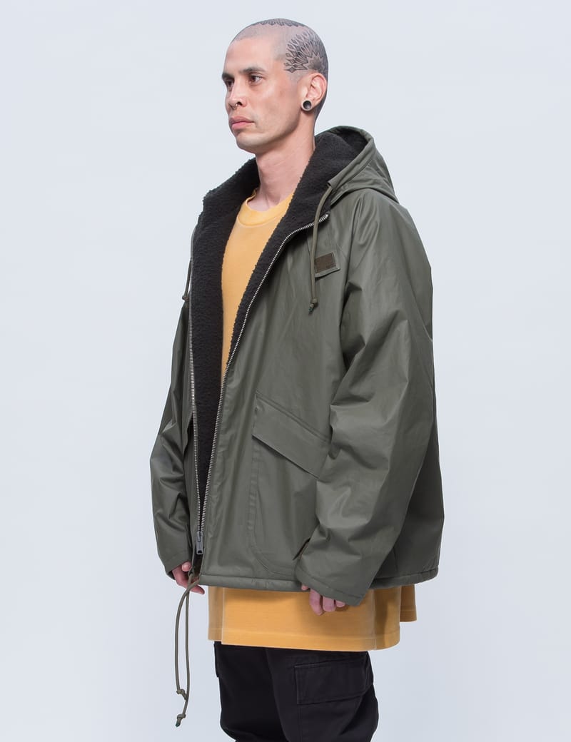 waxed cotton anorak mens