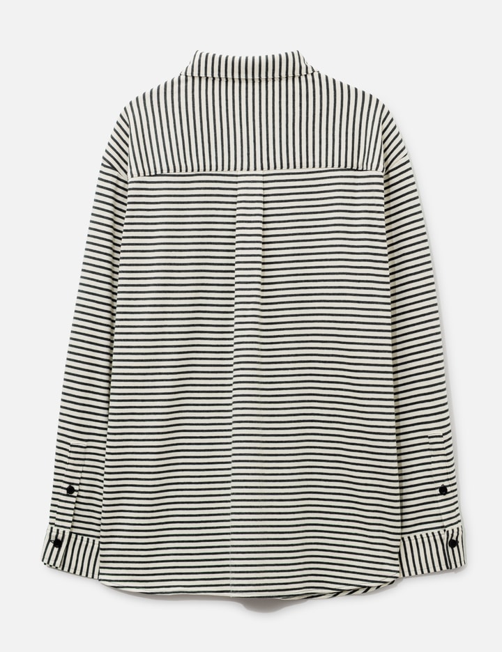 Moondal Adam Cotton Shirt In Gray Stripe
