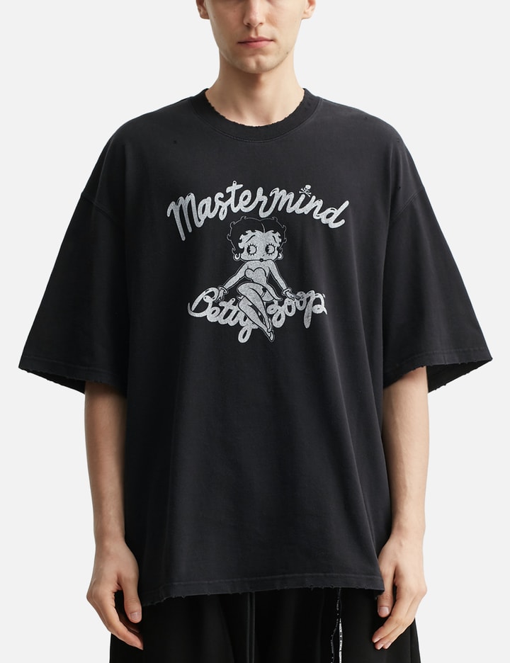 Mastermind World x X Betty Boop Damaged Boxy Short Sleeve T-shirt Placeholder Image