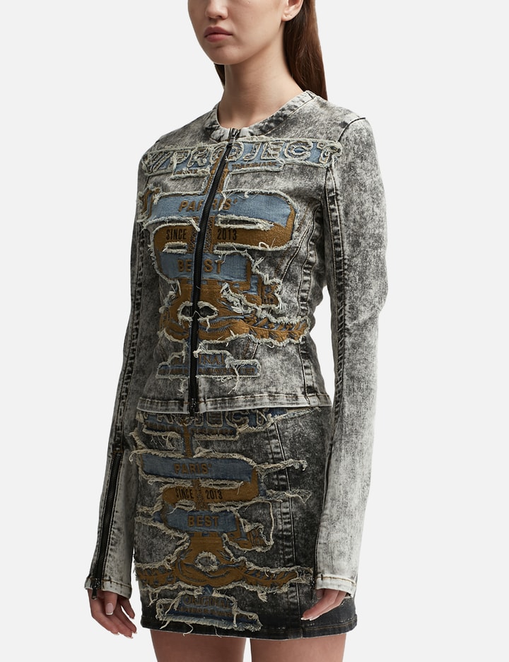 PARIS' BEST PATCH SLIM DENIM JACKET Placeholder Image