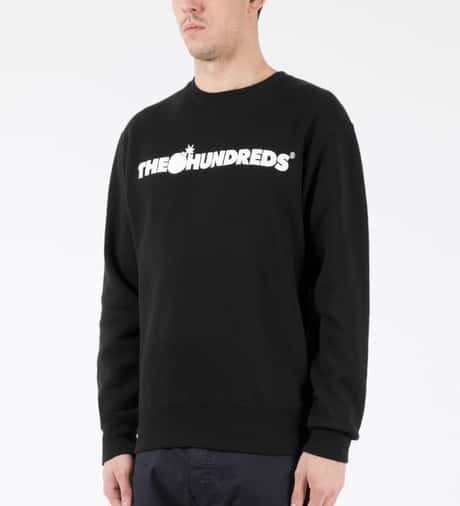 The Hundreds Black Forever Bar Crewneck Sweater HBX