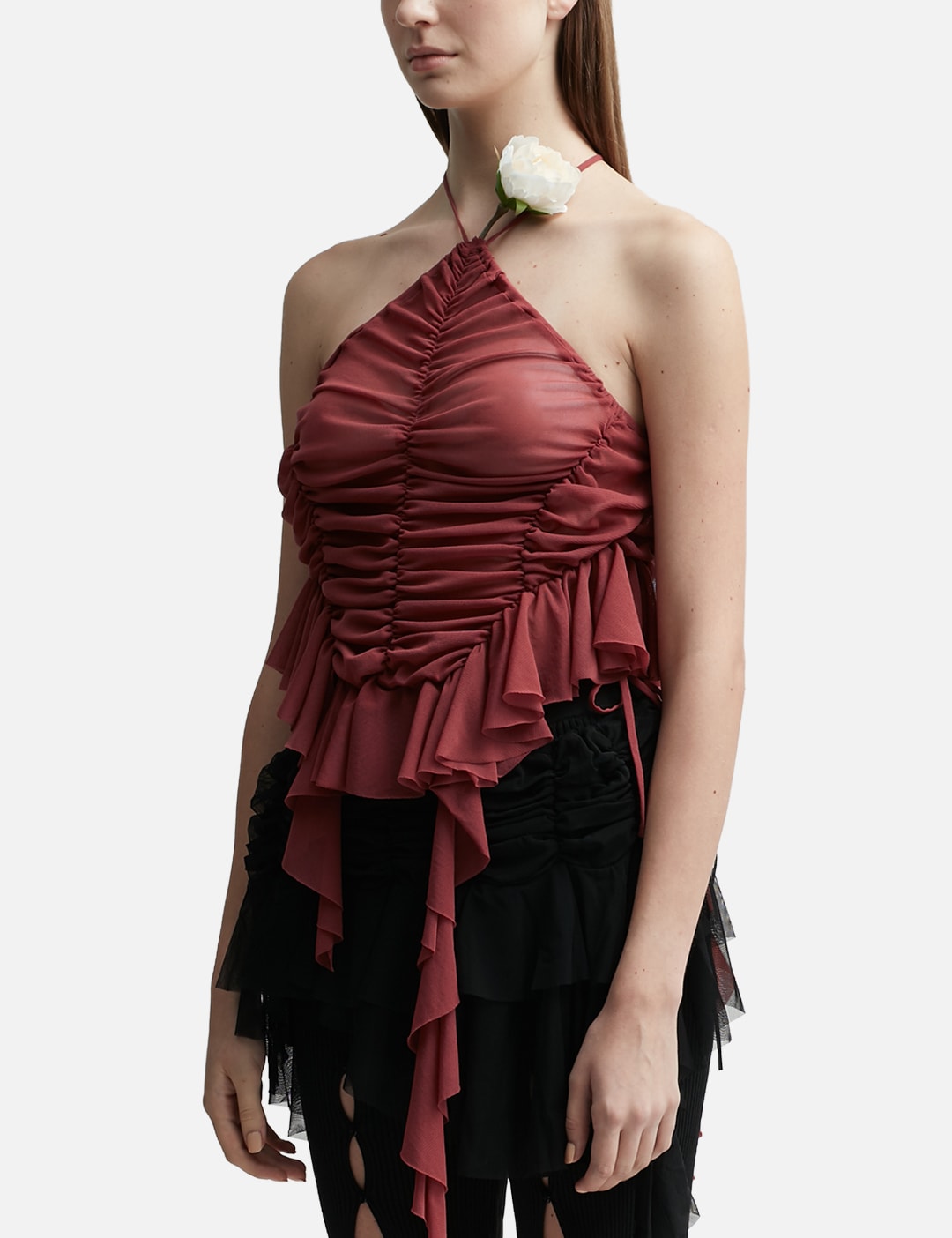 Flower Ruched Tank Top view 14