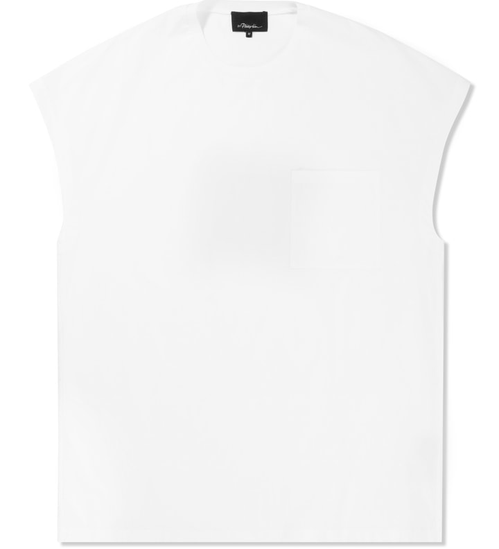 3.1 Phillip Lim White Cut Off Tank