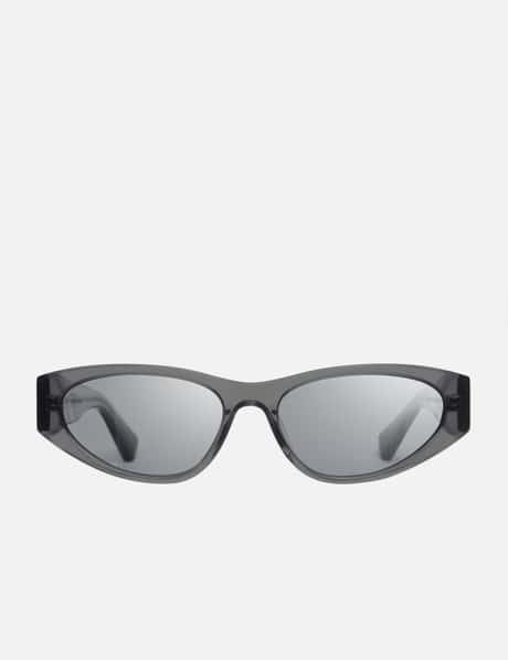 MESSYWEEKEND BLADE TRANSPARENT GREY FRAME SILVER MIRRORED LENS