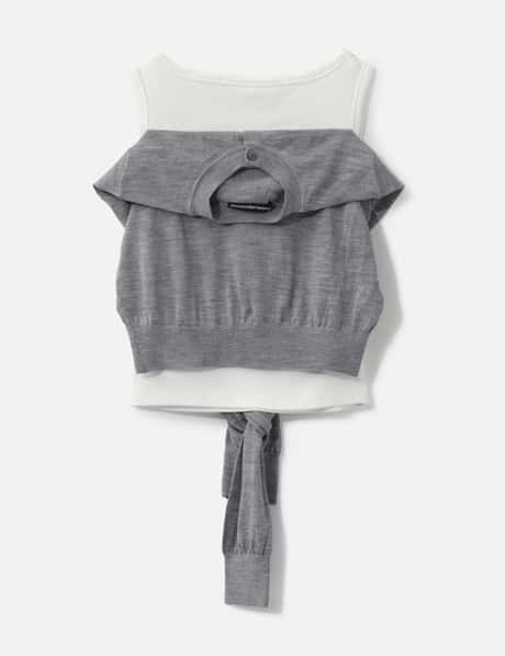 Layered Tank With Tie-Front Sweater Detail view 8