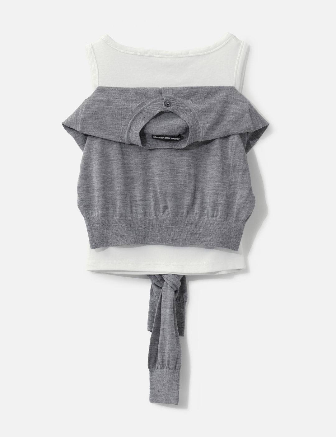 Layered Tank With Tie-Front Sweater Detail view 9