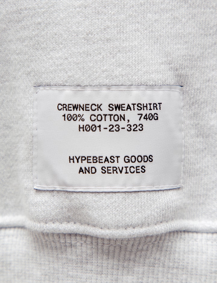 Hypebeast Goods And Services Crewneck Sweatshirt In Grey
