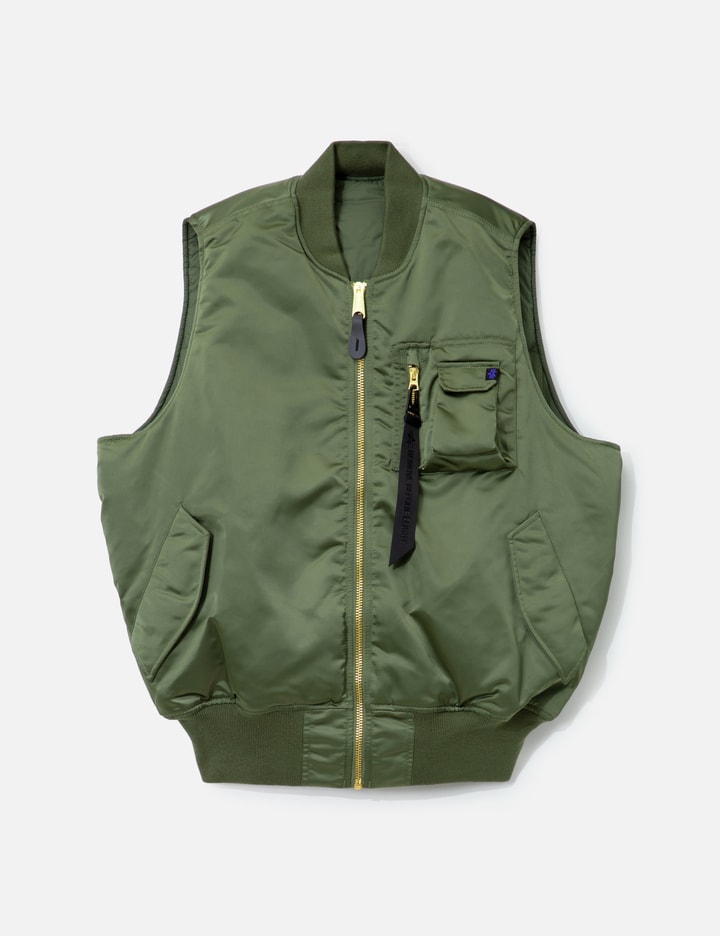 Alpha Industries Ma-1 Base Vest In Green