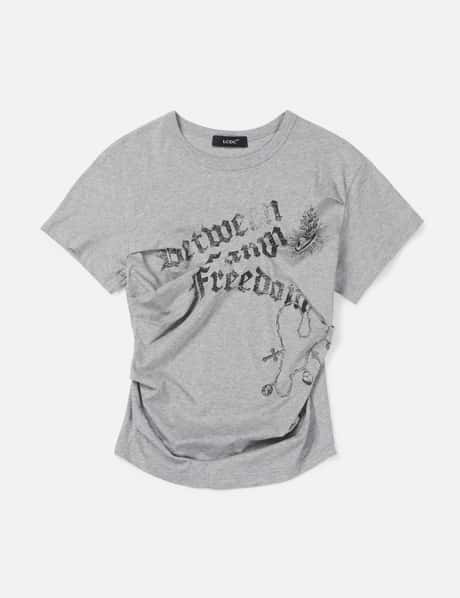 LCDC Dart-Detail Graphic Tee (Melange Grey)