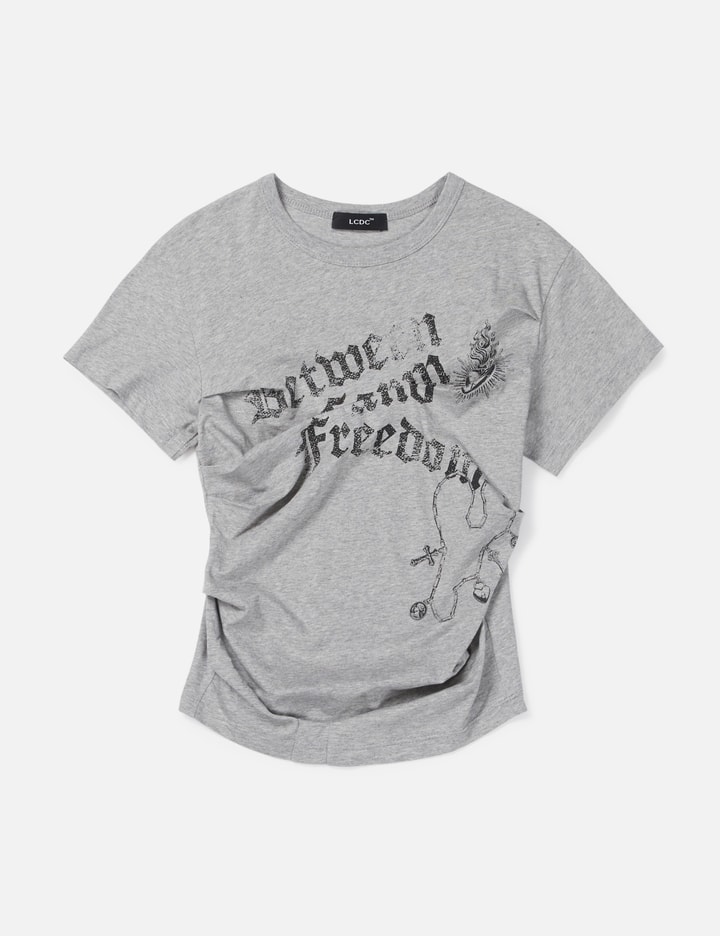 LCDC Dart-Detail Graphic Tee (Melange Grey)