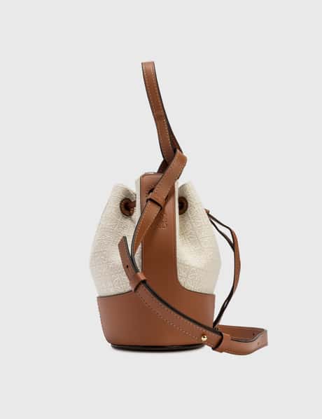 Loewe Balloon Leather and Canvas Bucket Bag