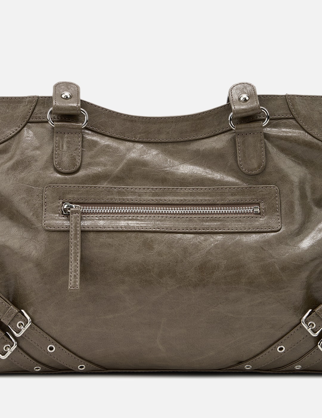 Stud Pocket Big Bag In Khaki view 18