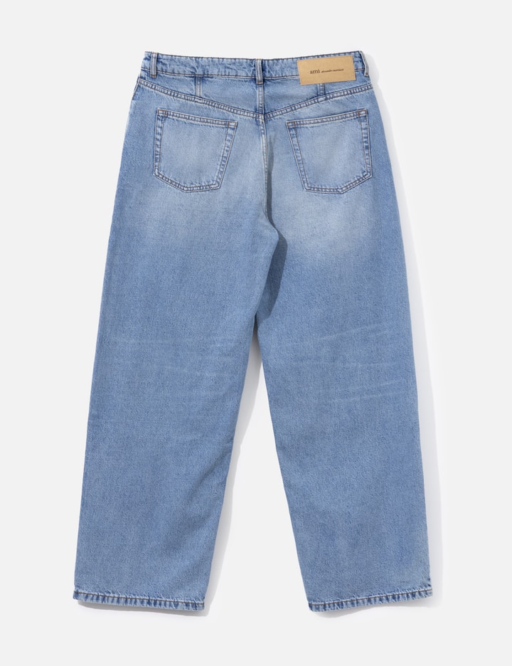 Ami Blue Baggy-Fit Cotton Jeans