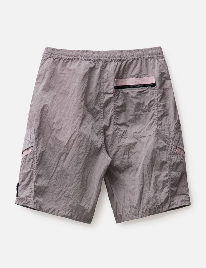 Shop Stone Island Nylon Metal In Econyl® Regenerated Nylon Bermuda Shorts In Pink