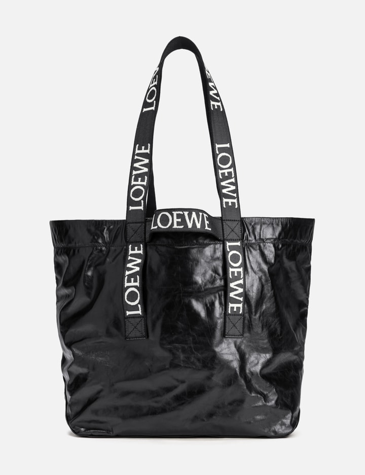 Loewe Fold Shopper Bag In Black