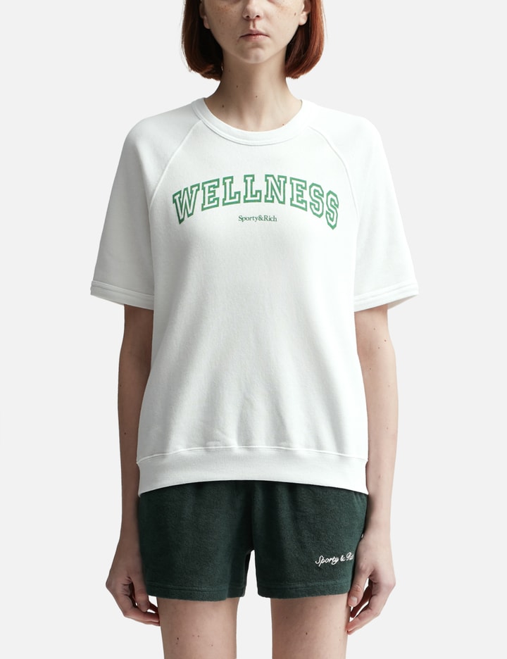 Wellness Ivy Short Sleeve Soft Crewneck White/Verde Placeholder Image