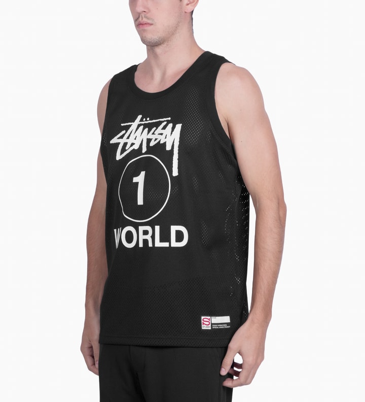 Black One World Mesh Tank Top Placeholder Image