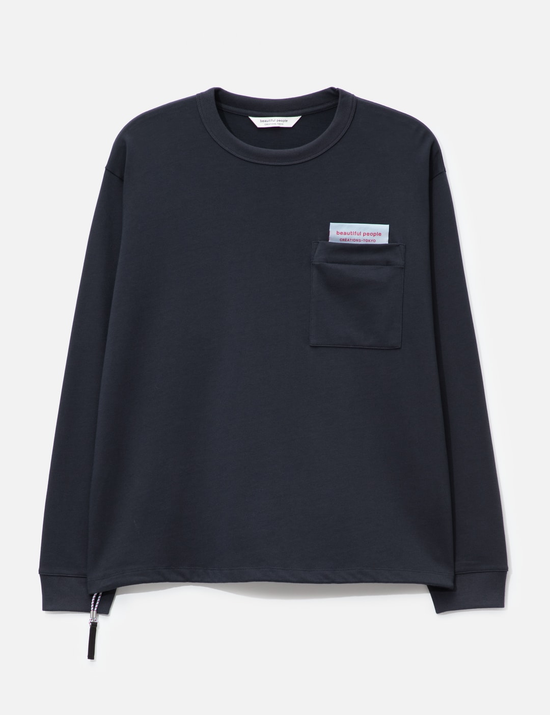 Suvin Compact Jersey Big QOL Tag Long T-Shirt view 7