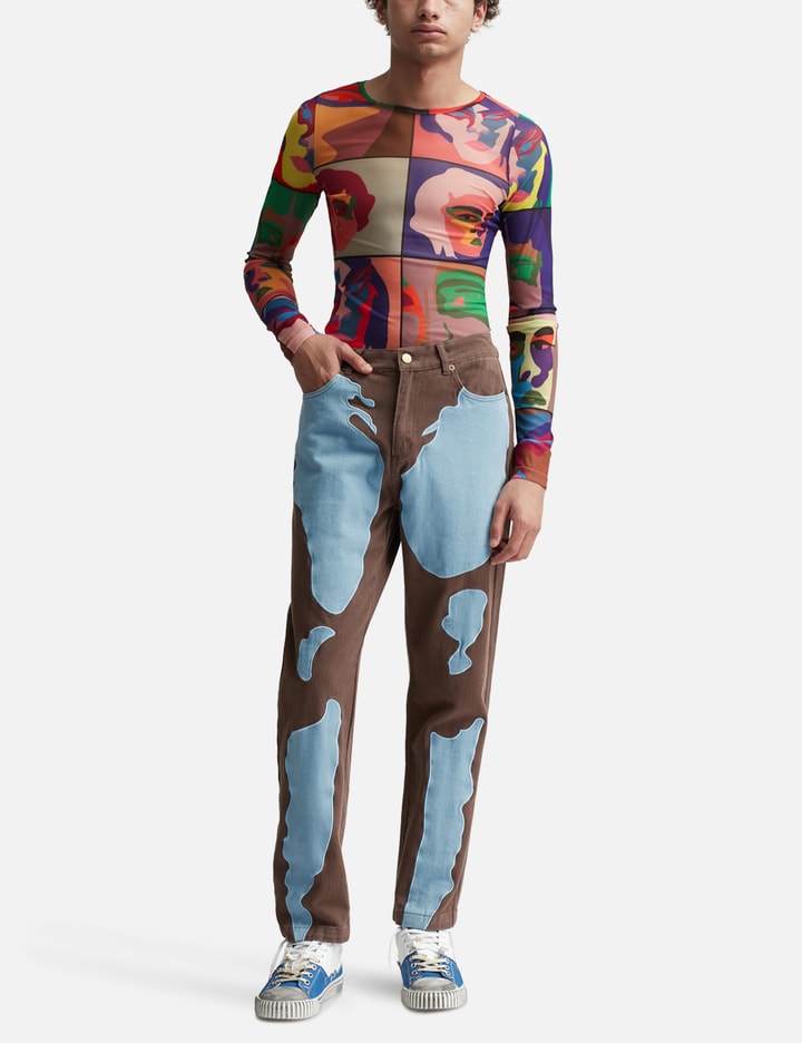 Faces Printed Mesh Shirt Placeholder Image