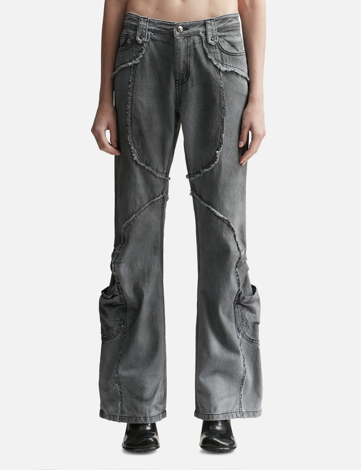 SHIRRING CUT-OFF BOOTS CUT PANTS Placeholder Image