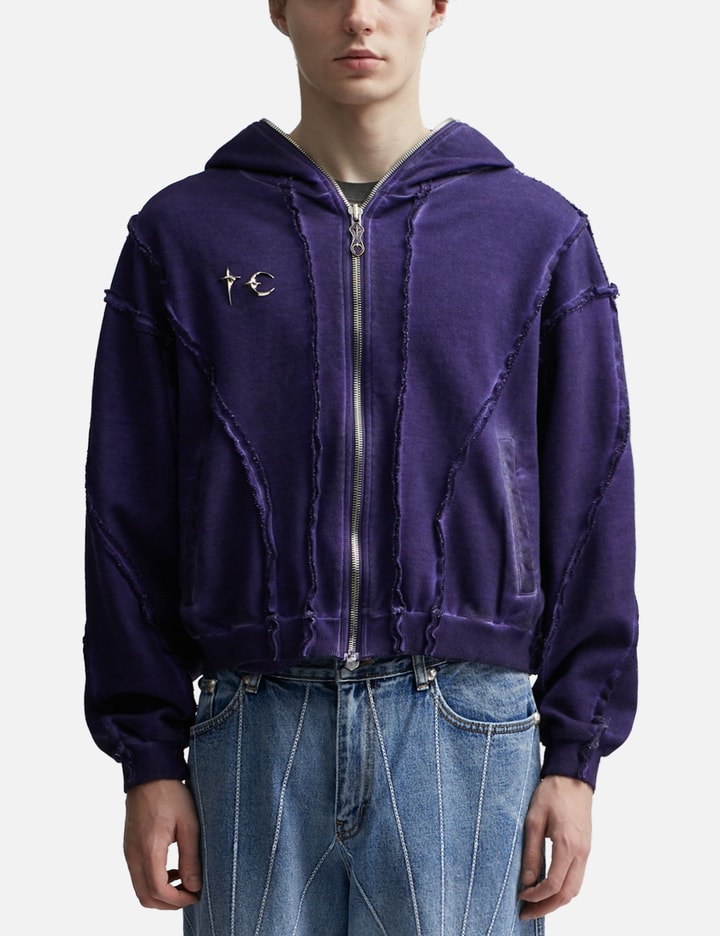 Shop Thug Club Gladiator Zip-up Hoodie In Purple