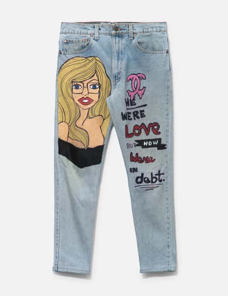 Levi's 505 Vintage Jeans With Hand Drawing