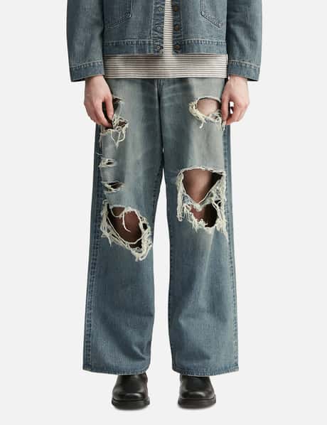 Destressed Modern Denim Wide Cut view 10