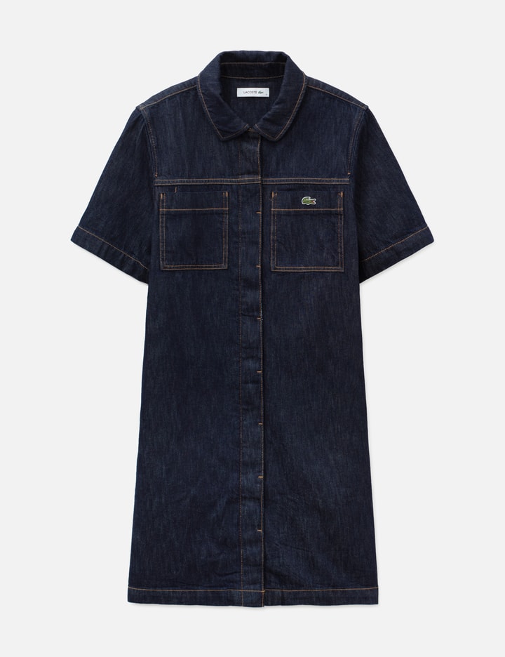 Lacoste Short Sleeved Denim Dress