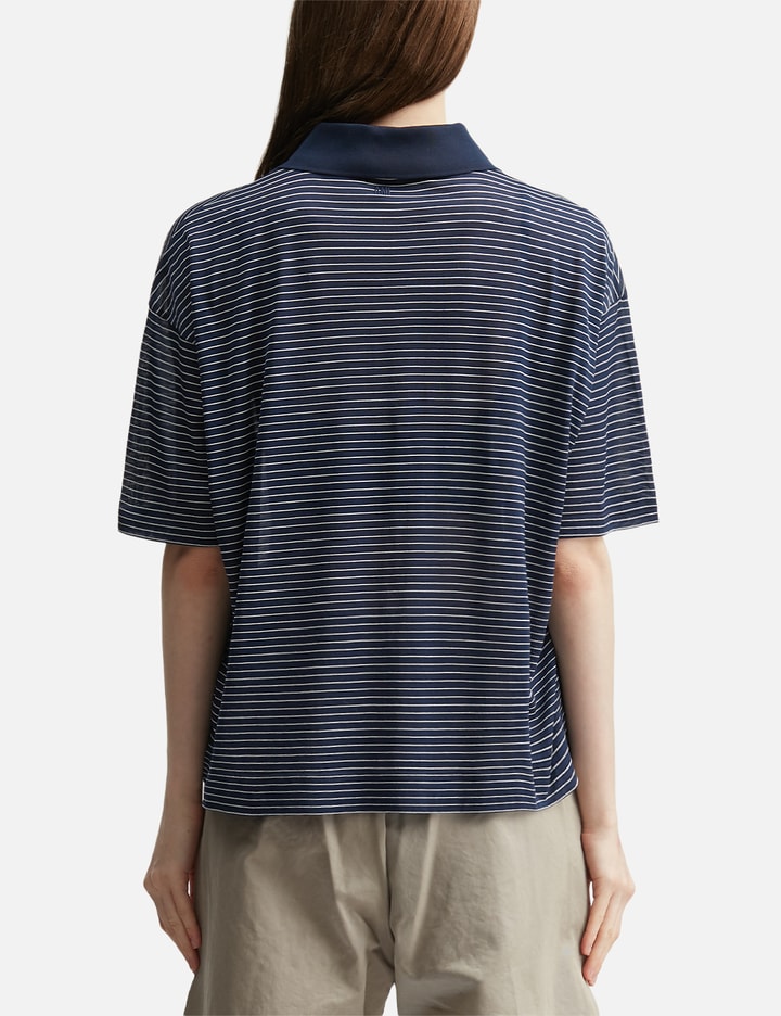 Ami Cotton Striped Ami De Coeur Polo