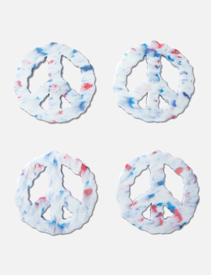 Space Available Clouded Peace Coaster Set Of 4 In Blue