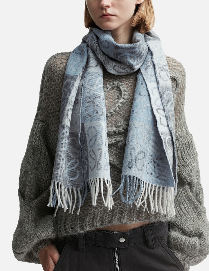 Loewe Checkerboard Scarf In Multicolor
