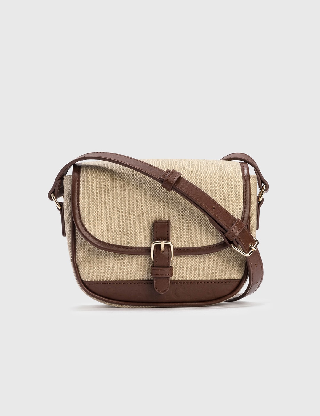 A.P.C. Grace Small Leather-trim Jute Shoulder Bag