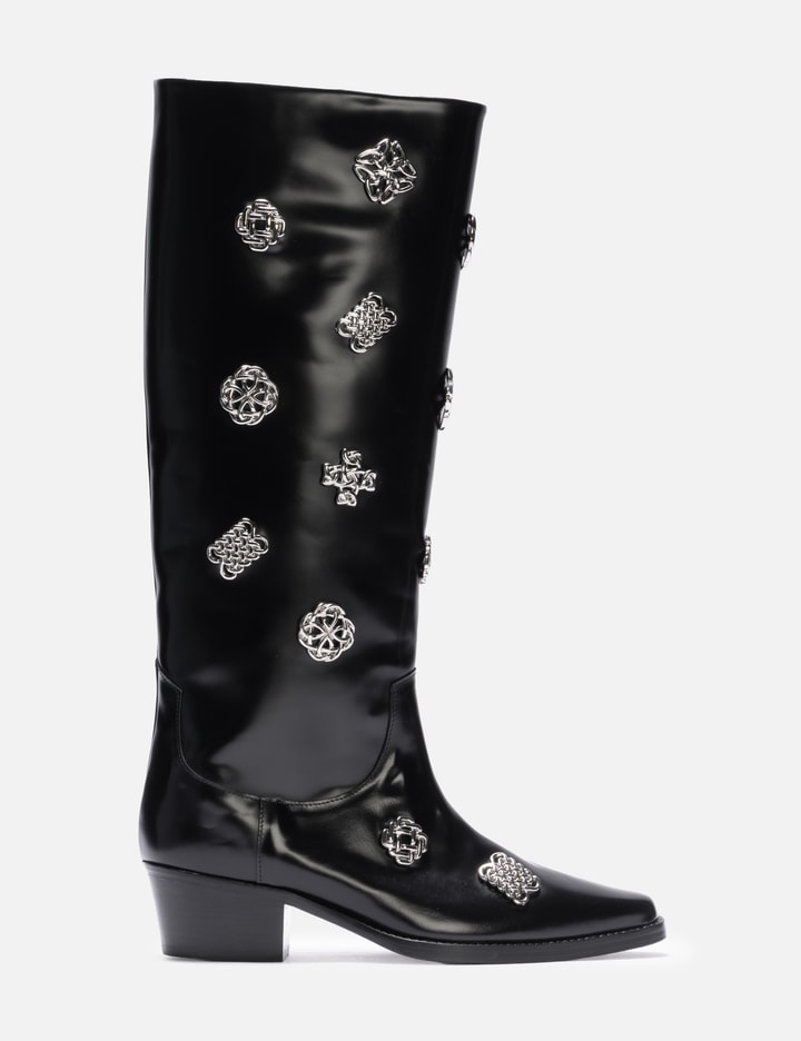 Toga Pulla Calf-High Buffed Leather Boots