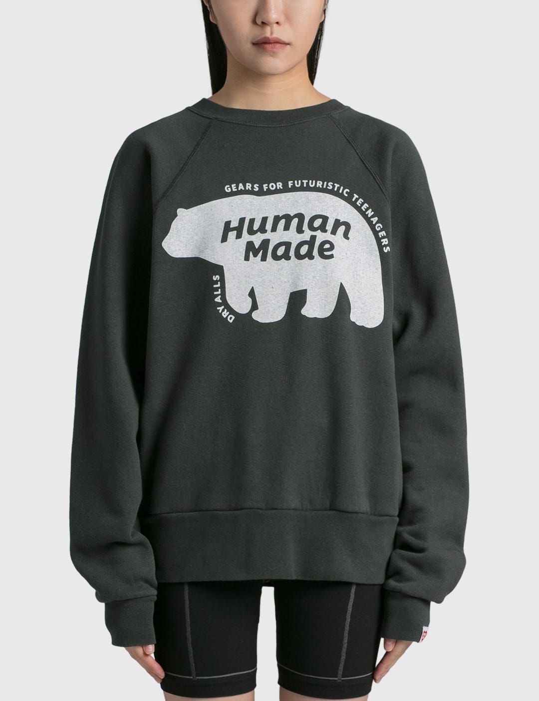 Human Made Raglan Crewneck Sweatshirt In Black   ModeSens