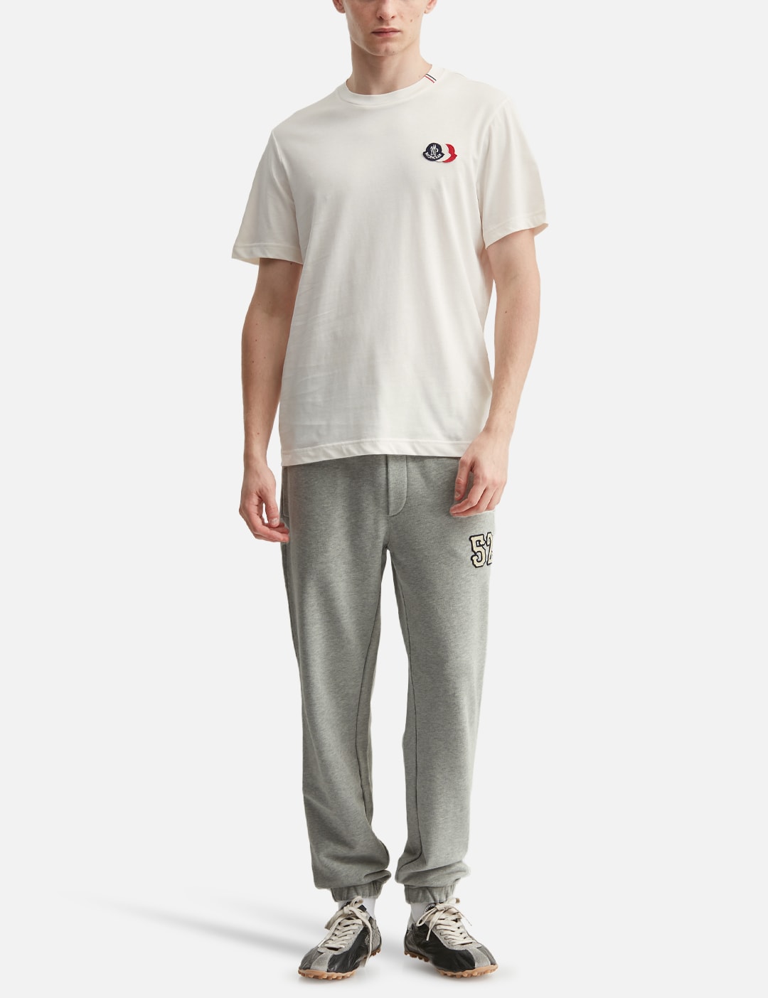 Embroidered Tricolor Logo Cotton T-Shirt view 15
