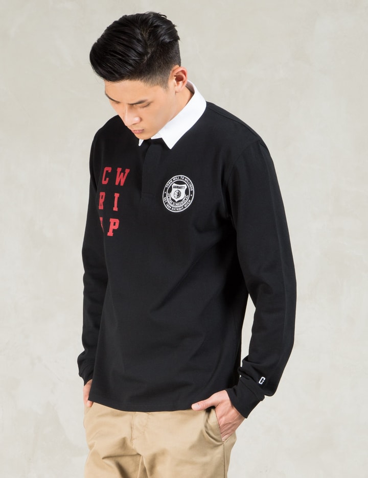Black/Fire Truck L/S Crht Wip Polo Placeholder Image