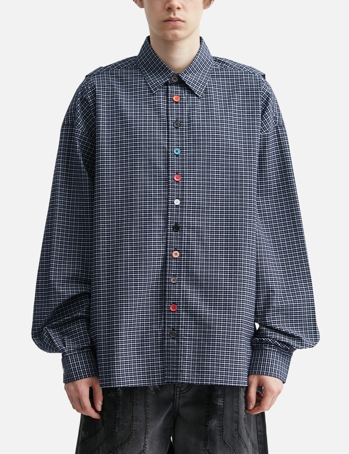 Blue Detachable Shirt With Special Buttons view 3