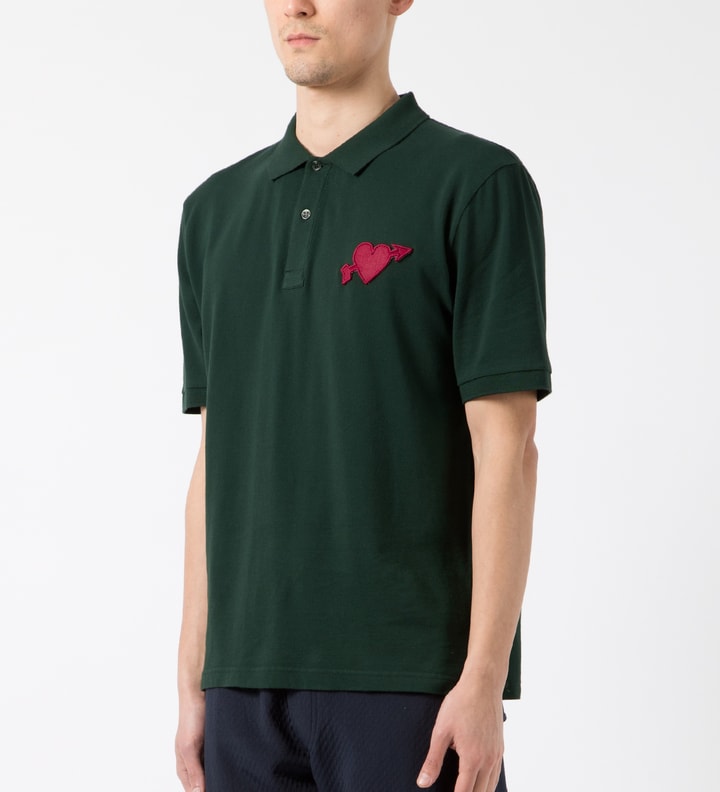 Green Heartbreaker Patch S/L  Polo Shirt Placeholder Image