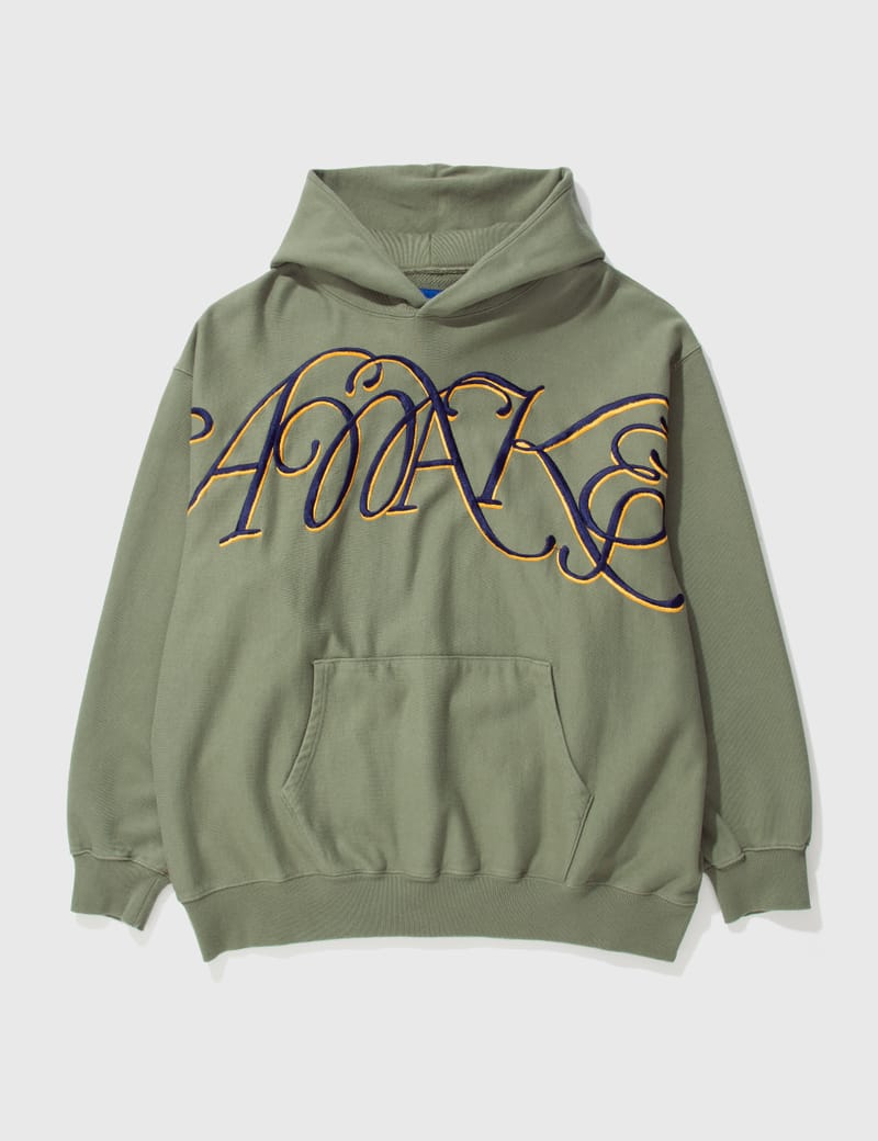 Awake NY SCRIPT EMBROIDERED HOODIE