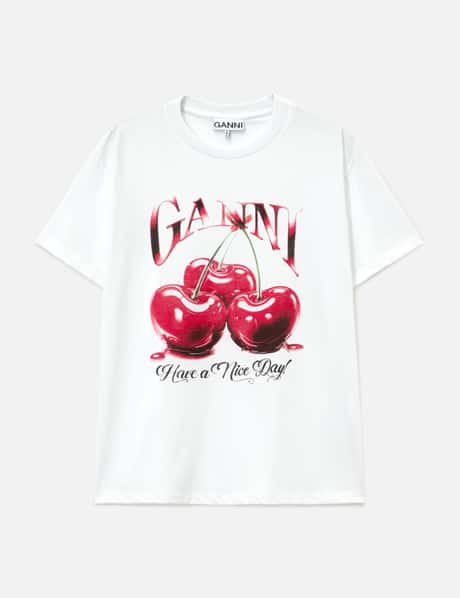 Basic Jersey Cherry Relaxed T-Shirt view 6