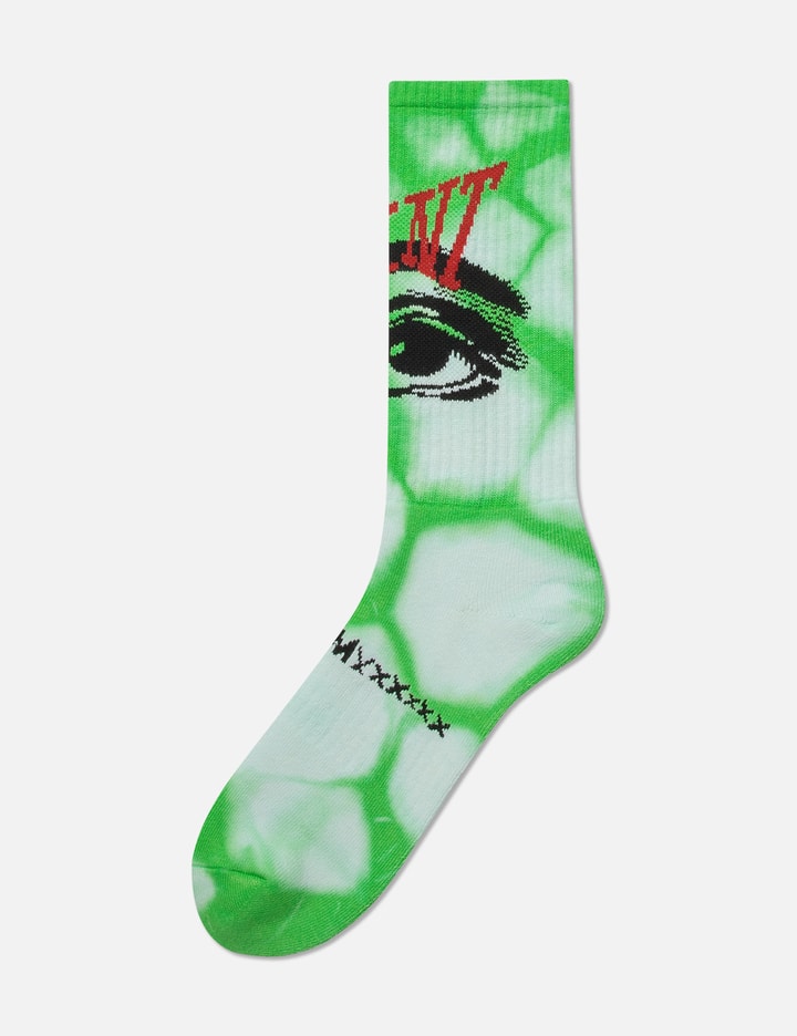 Shop Saint Michael Tie Dye Eyes Socks In Green