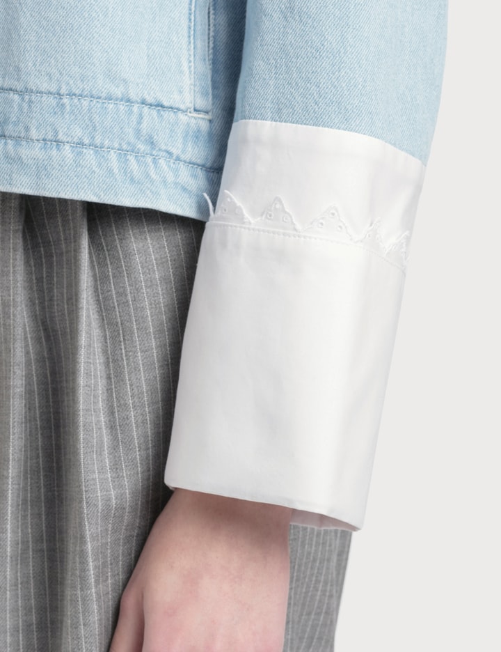 Denim Jacket Embroidered Cuffs Placeholder Image